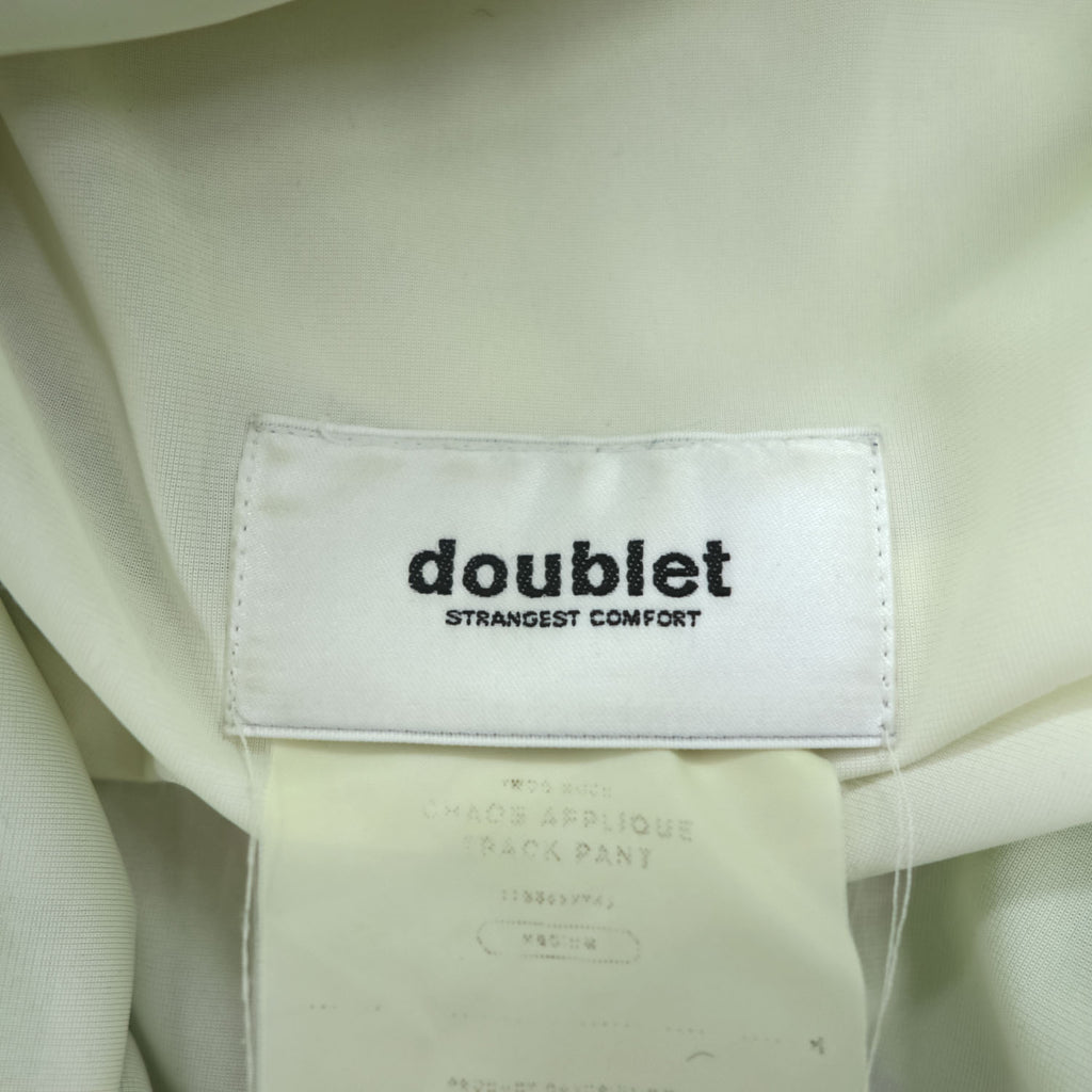doublet Japan Made Track Pants Jersey FREE Green, White, Black CHAOS APPLIQUE TRACK PANT