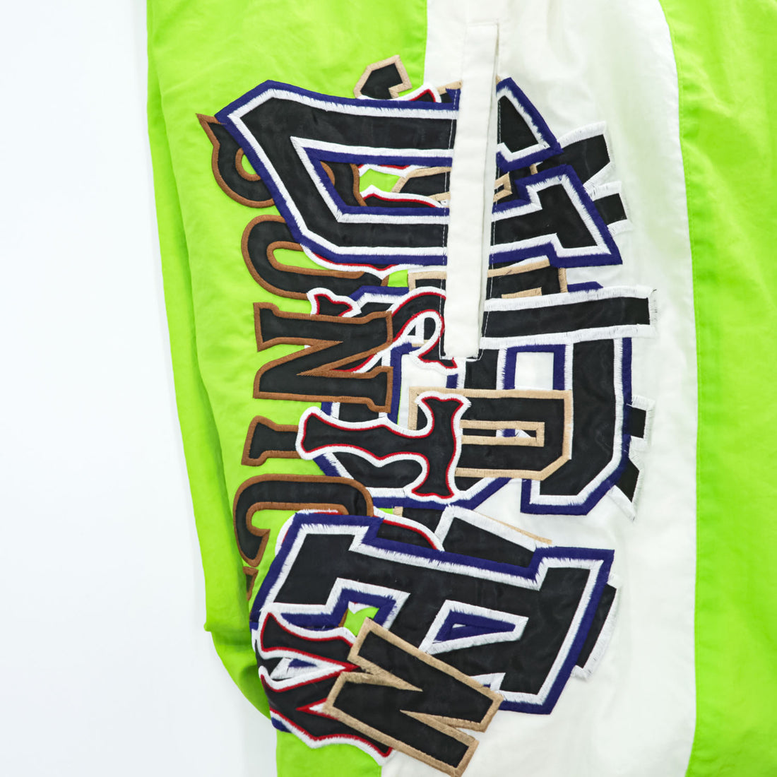 doublet Japan Made Track Pants Jersey FREE Green, White, Black CHAOS APPLIQUE TRACK PANT