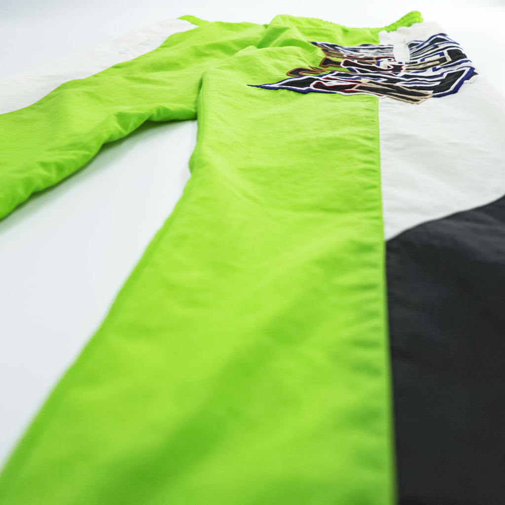 doublet Japan Made Track Pants Jersey FREE Green, White, Black CHAOS APPLIQUE TRACK PANT
