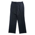 BURBERRY BLACK LABEL 日本製 スラックス パンツ L ダークネイビー ストライプ 羊毛 センタープレス
