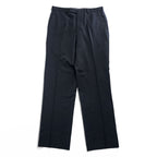 BURBERRY BLACK LABEL 日本製 スラックス パンツ L ダークネイビー ストライプ 羊毛 センタープレス