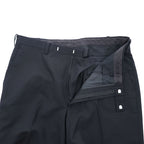 BURBERRY BLACK LABEL 日本製 スラックス パンツ L ダークネイビー ストライプ 羊毛 センタープレス