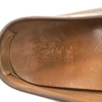 Gucci 466904 Micro Guccissima GG Embossed Leather Driving Loafers Brown Mens UK7 US8 Italy