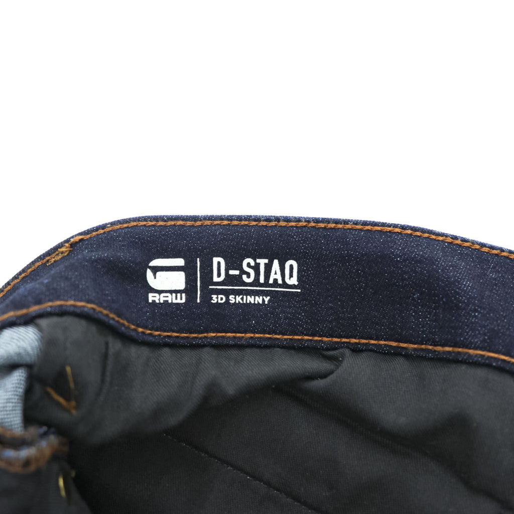 G-Star RAW D-Staq 3D Skinny Jeans Dark Used Indigo Stretch Denim Mens W27 L32 D05385-7209-89
