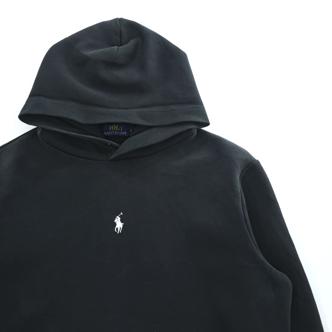 Polo Ralph Lauren プルオーバー パーカー M ブラック センター スモールポニー ロゴ 刺繍 カンガルーポケット
