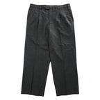 Brooks Brothers 2タック ワイド スラックス パンツ L センタープレス チャコールグレー プリーツ サスペンダーボタン