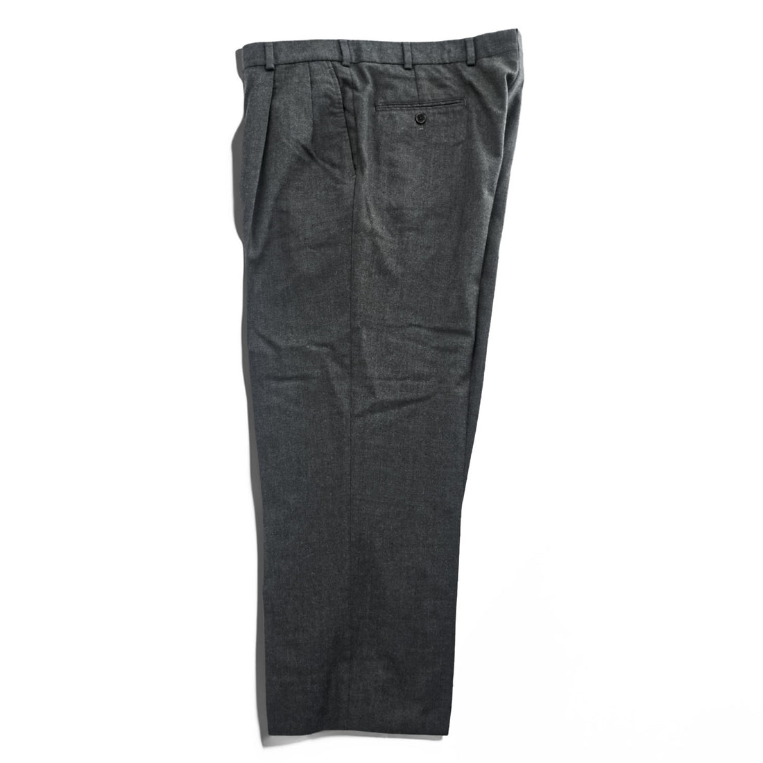 Brooks Brothers 2タック ワイド スラックス パンツ L センタープレス チャコールグレー プリーツ サスペンダーボタン