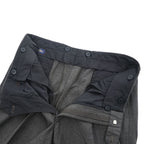 Brooks Brothers 2タック ワイド スラックス パンツ L センタープレス チャコールグレー プリーツ サスペンダーボタン