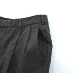 Brooks Brothers 2タック ワイド スラックス パンツ L センタープレス チャコールグレー プリーツ サスペンダーボタン