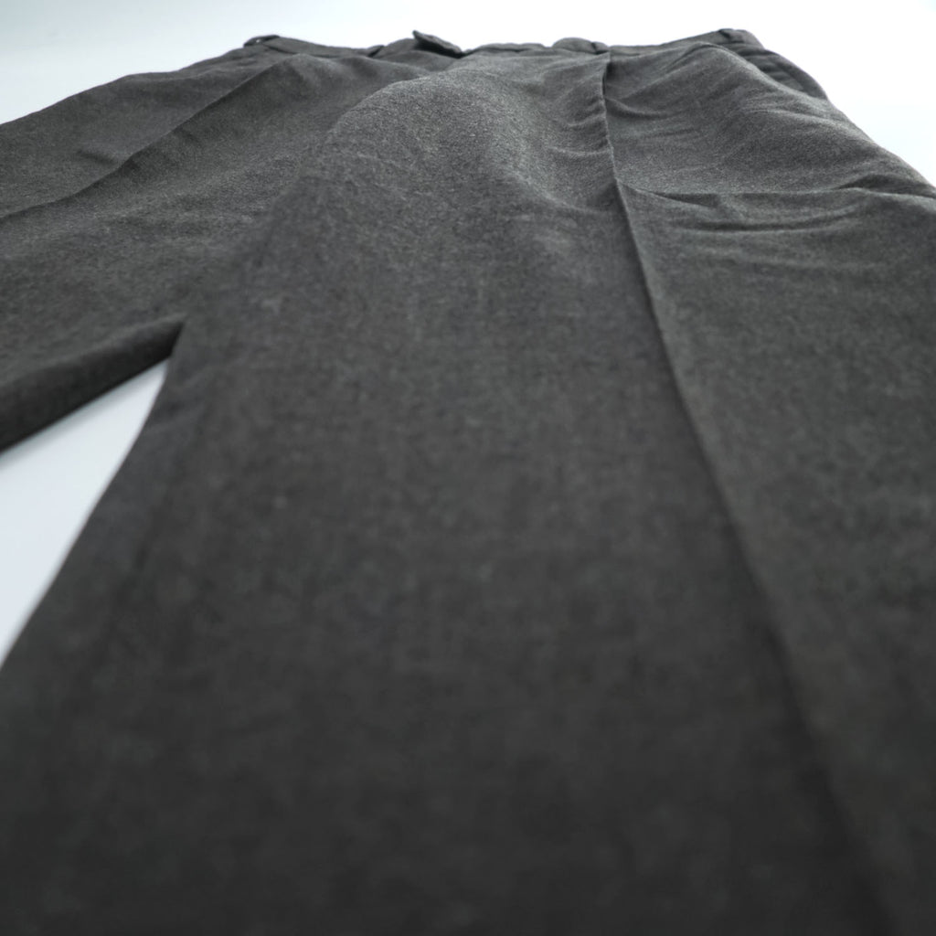 Brooks Brothers 2タック ワイド スラックス パンツ L センタープレス チャコールグレー プリーツ サスペンダーボタン
