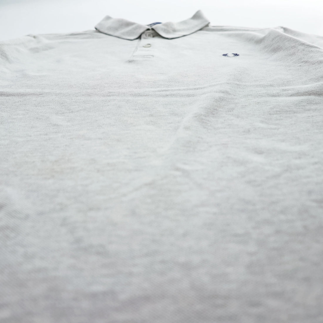 FRED PERRY 鹿の子 ポロシャツ XL グレー SLIM FIT ワンポイントロゴ M3210