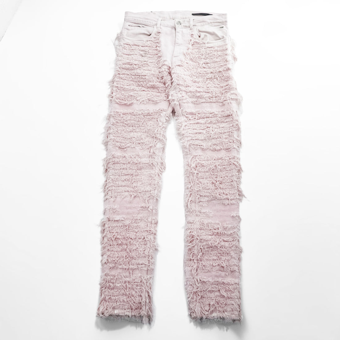 1017 ALYX 9SM × blackmeans シュレッド クラッシュ フリンジデニムパンツ ジーンズ M ストレッチ ダメージ加工 AAM-30 イタリア製