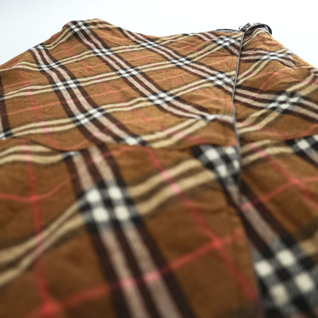 BURBERRY LONDON BLUE LABEL ノバチェック ラップ スカート S ブラウン FLF74-520 三陽商会