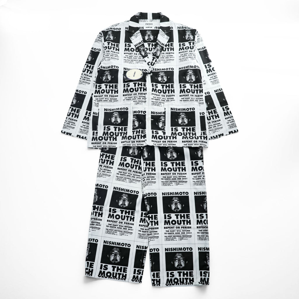 NOWHAW × NISHIMOTO IS THE MOUTH Japan Made PAJAMA Setup L White day Pajamas NIMNH-02