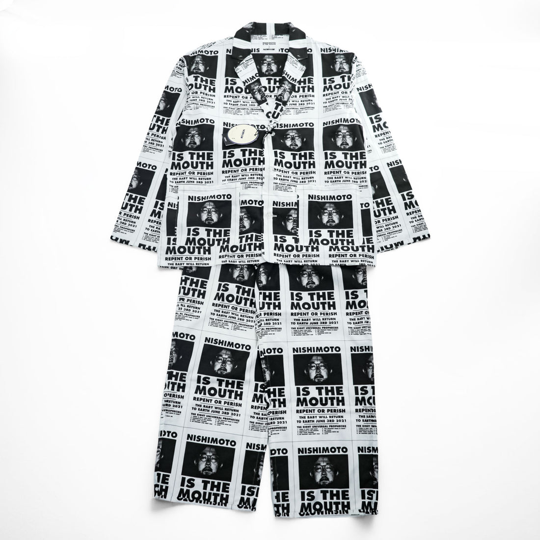 NOWHAW × NISHIMOTO IS THE MOUTH Japan Made PAJAMA Setup L White day Pajamas NIMNH-02