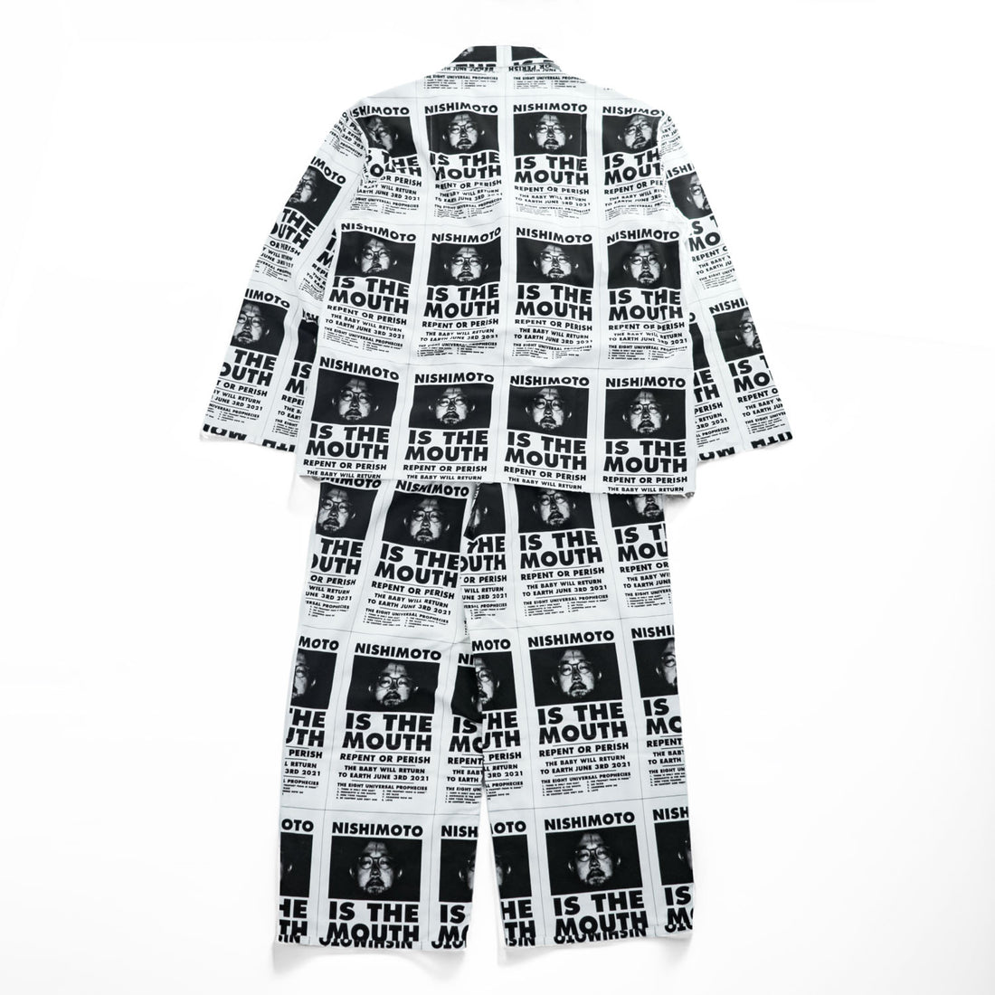NOWHAW × NISHIMOTO IS THE MOUTH Japan Made PAJAMA Setup L White day Pajamas NIMNH-02