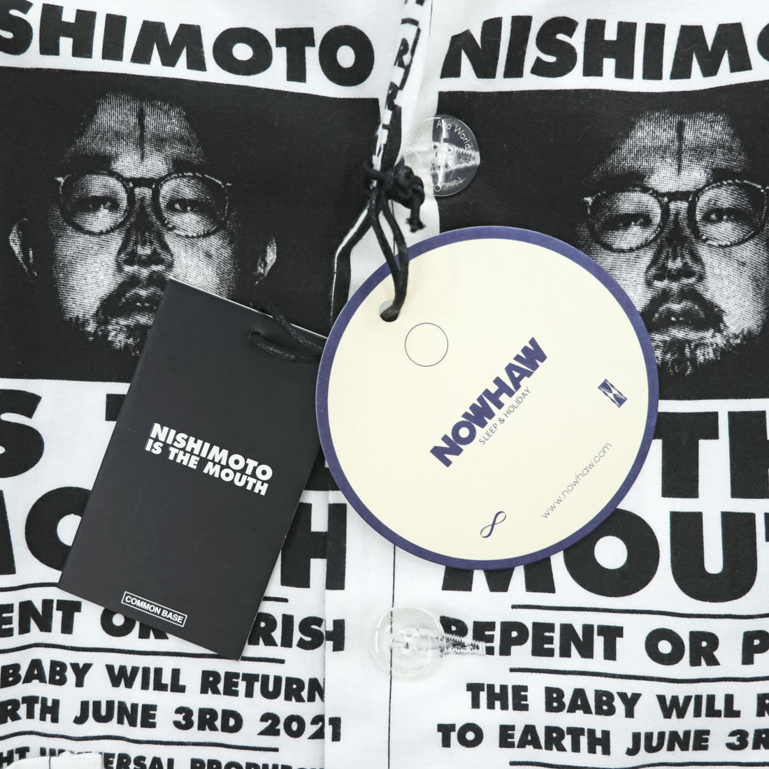 NOWHAW × NISHIMOTO IS THE MOUTH Japan Made PAJAMA Setup L White day Pajamas NIMNH-02