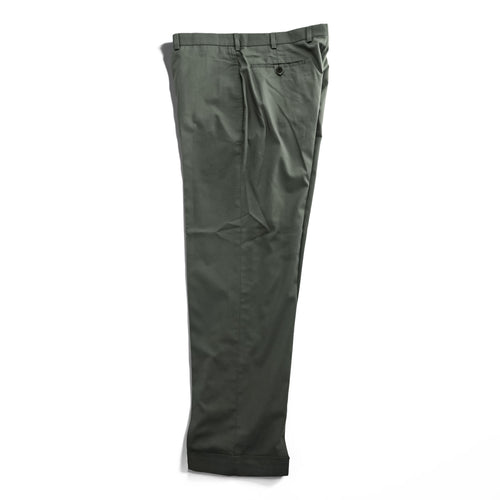 Brooks Brothers スラックス パンツ チノパン L グレー ダブルカフス BROOKSCOOL POPLIN