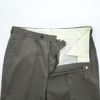 Brooks Brothers スラックス パンツ チノパン L グレー ダブルカフス BROOKSCOOL POPLIN