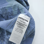 Patagonia ステアーズマンシャツ アロハシャツ 半袖オーガニックコットンシャツ S ブルー 総柄 STY52931SP17