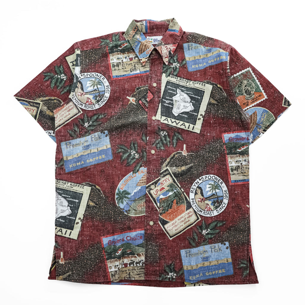 reyn spooner 90年代 ヴィンテージ ボタンダウン アロハシャツ 半袖シャツ ビキニタグ シングルステッチ