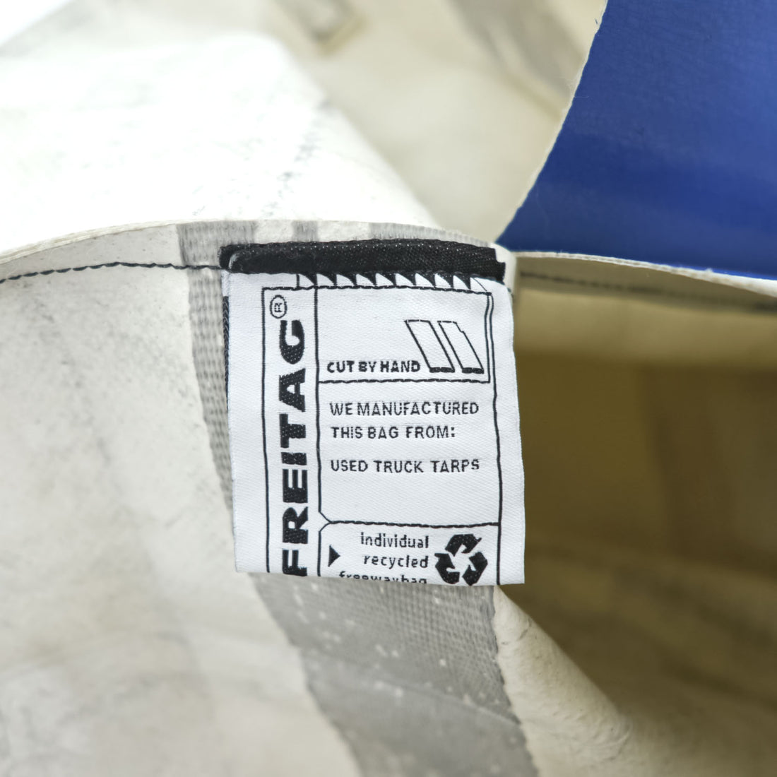 FREITAG Tote Bag F52 MIAMI VICE Shopping Bag White, Blue Waterproof