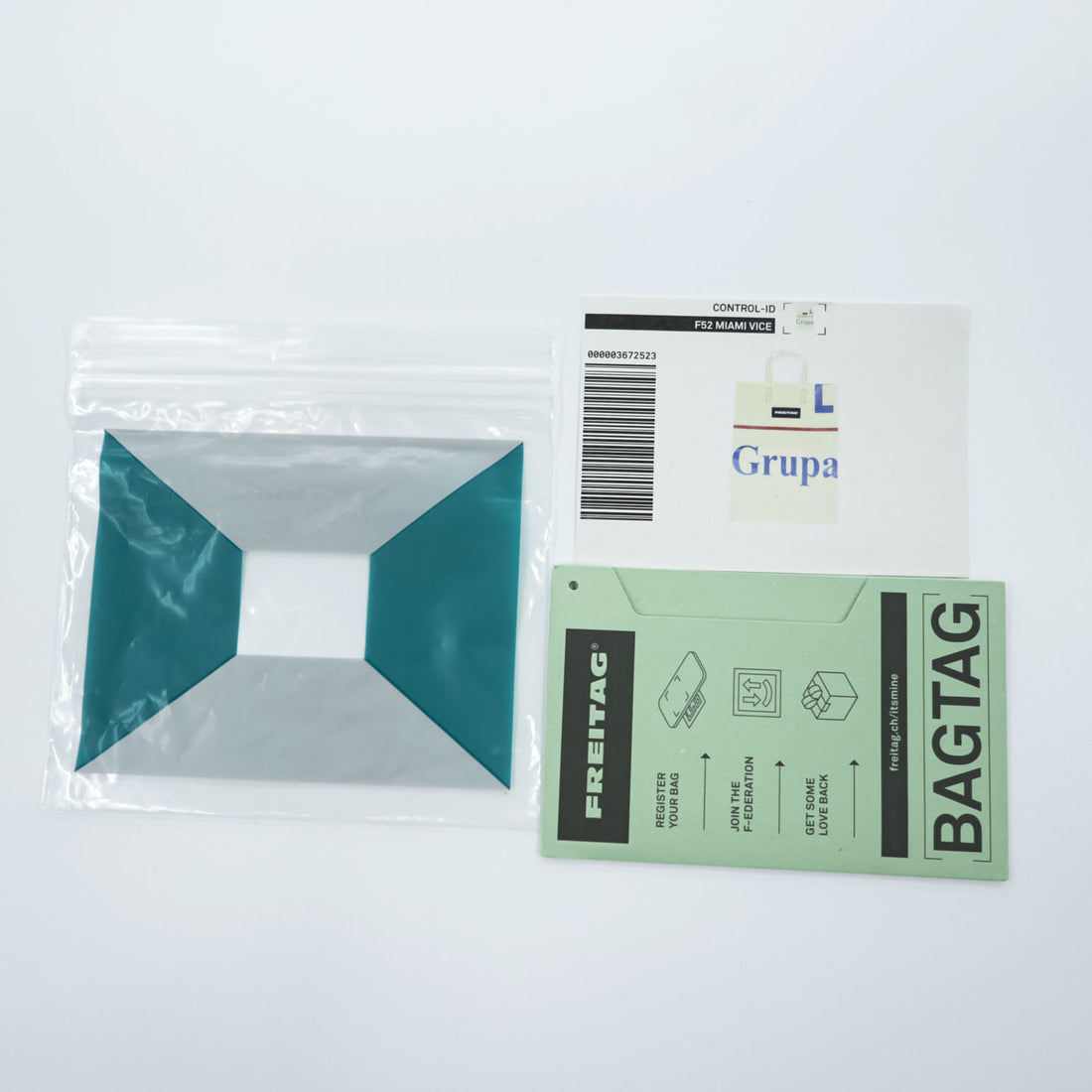 FREITAG Tote Bag F52 MIAMI VICE Shopping Bag White, Blue Waterproof