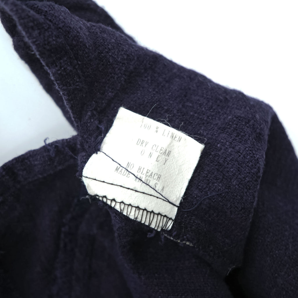 90年代 USA製 ヴィンテージ ハーフジップ ビッグプルオーバー 半袖シャツ L ネイビー KNOCKOUT JEANS