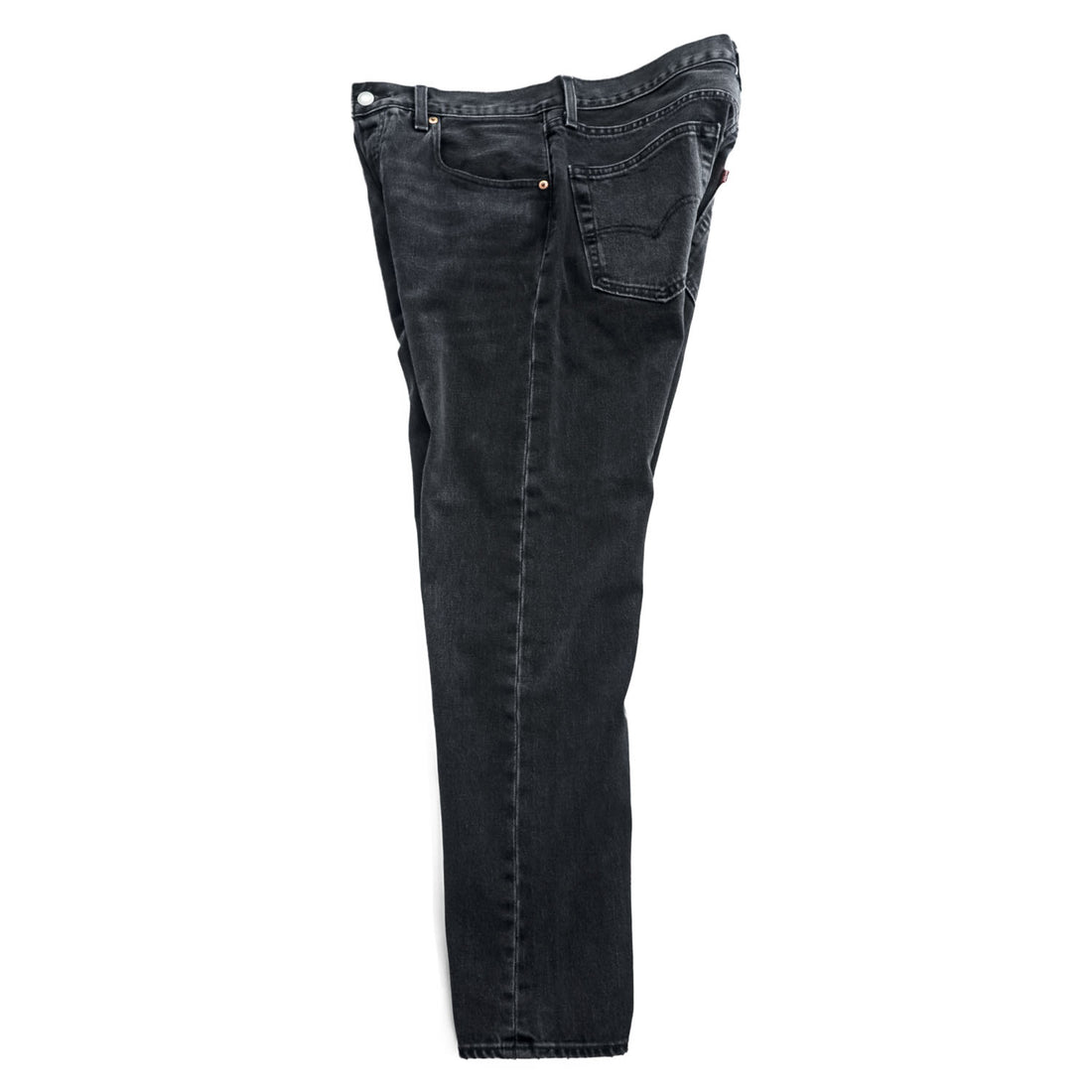 Levi Strauss denim jeans, size M, black, 501 '93 CROP JEANS, Big E, leather patch, button fly, PREMIUM, 29098-0000