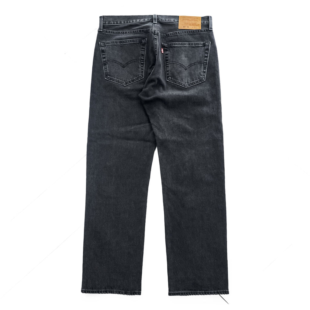 Levi Strauss denim jeans, size M, black, 501 '93 CROP JEANS, Big E, leather patch, button fly, PREMIUM, 29098-0000