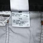 Levi Strauss denim jeans, size M, black, 501 '93 CROP JEANS, Big E, leather patch, button fly, PREMIUM, 29098-0000