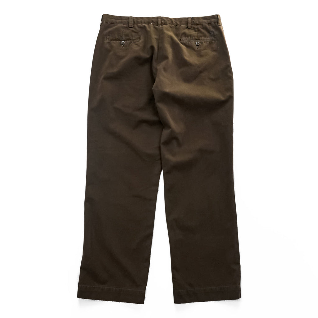 Polo Ralph Lauren 90年代 ヴィンテージ ポロチノ PROSTON PANT チノパンツ L ブラウン ワイド テーパード