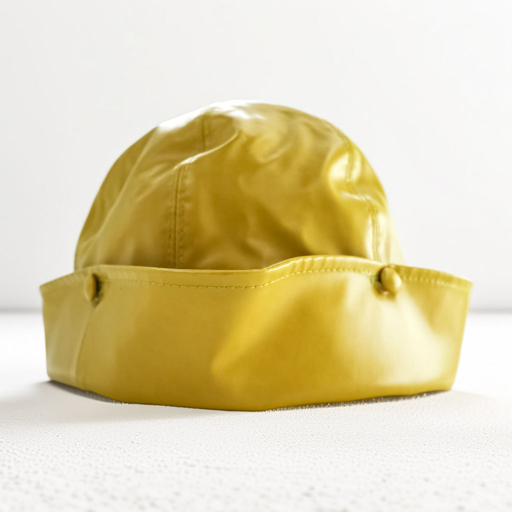 GUCCI イタリア製 Plaid Rain Hat レインハット 2WAY バケットハット イエロー コーティング 防水 08.338.986/0001-16