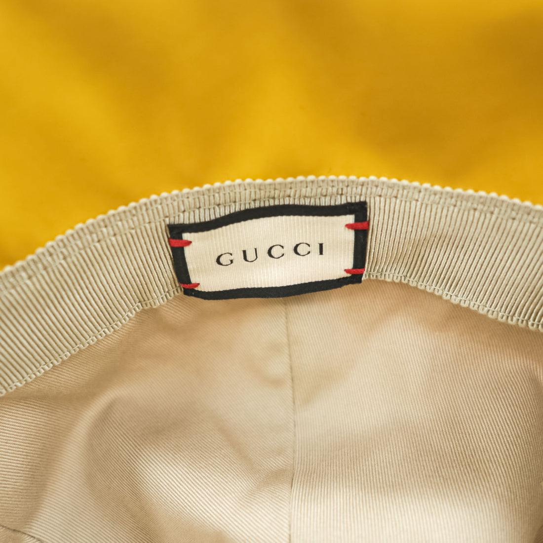 GUCCI イタリア製 Plaid Rain Hat レインハット 2WAY バケットハット イエロー コーティング 防水 08.338.986/0001-16