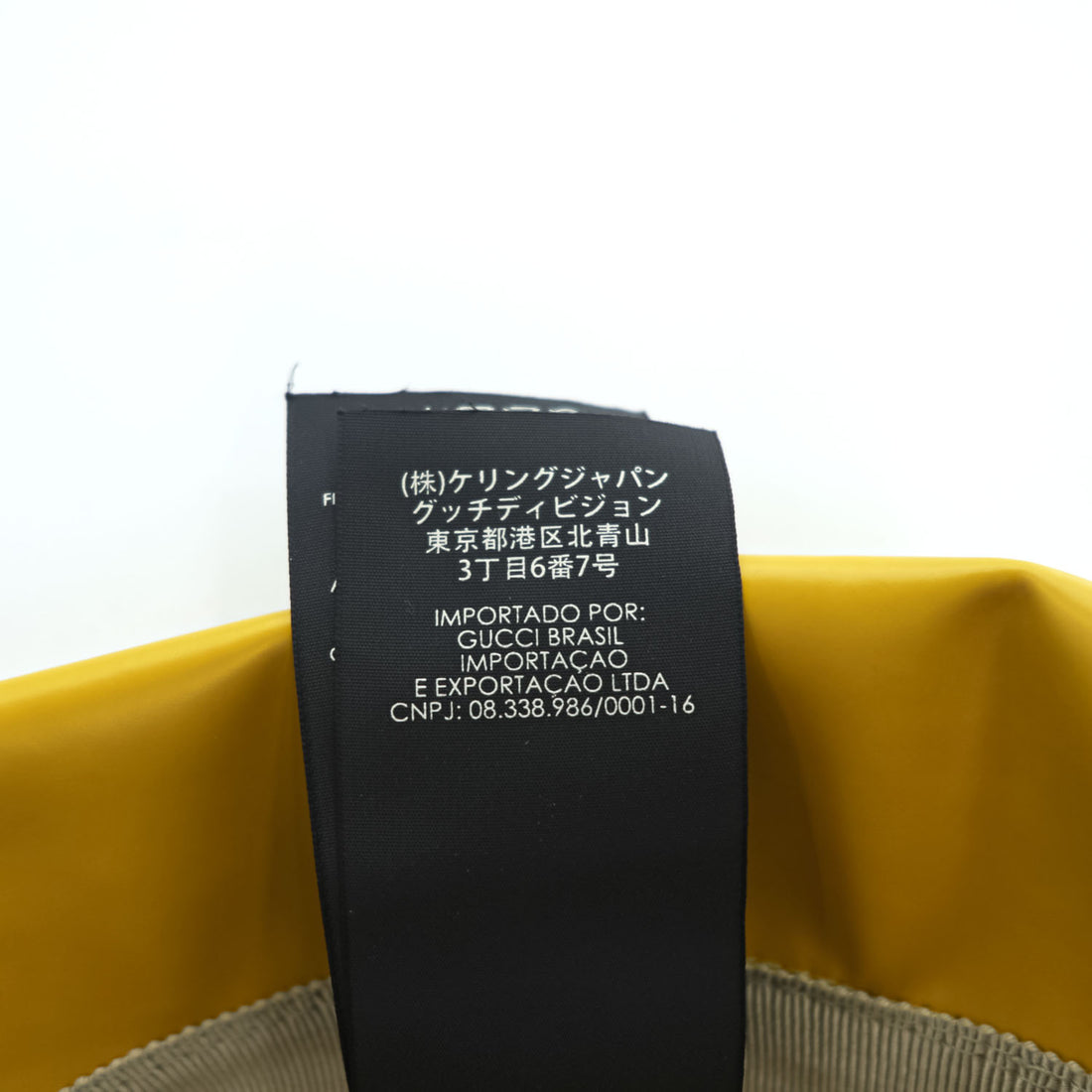 GUCCI イタリア製 Plaid Rain Hat レインハット 2WAY バケットハット イエロー コーティング 防水 08.338.986/0001-16