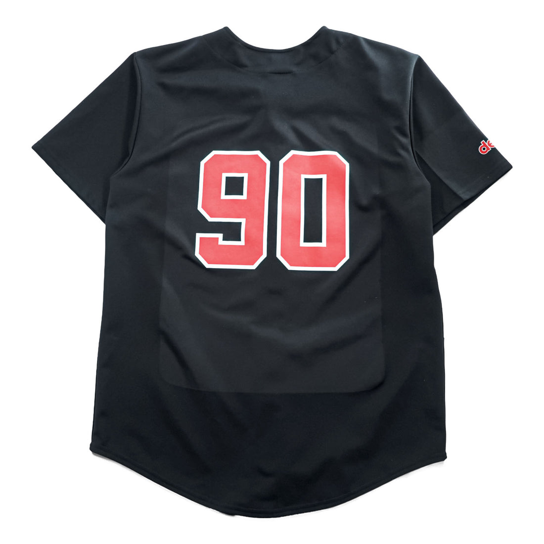 90年代 USA製 ヴィンテージ ベースボールシャツ 半袖シャツ XL ブラック TEAMWORK ATHLETIC APPAREL DELUXE ナンバリング