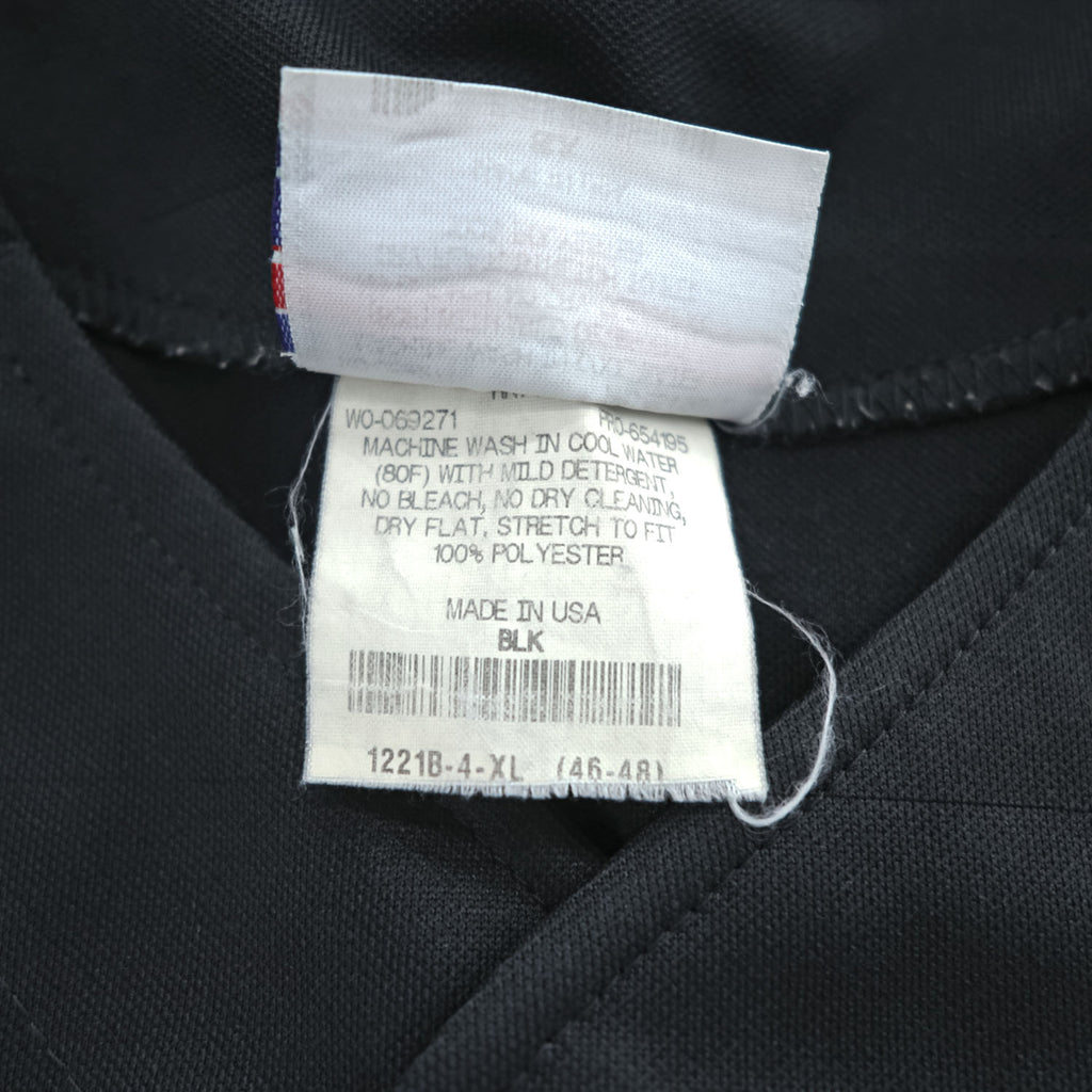 90年代 USA製 ヴィンテージ ベースボールシャツ 半袖シャツ XL ブラック TEAMWORK ATHLETIC APPAREL DELUXE ナンバリング