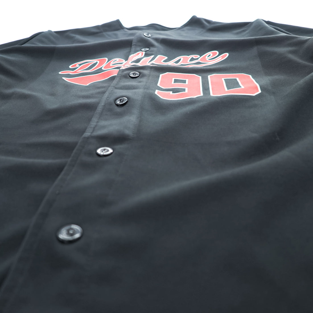 90年代 USA製 ヴィンテージ ベースボールシャツ 半袖シャツ XL ブラック TEAMWORK ATHLETIC APPAREL DELUXE ナンバリング
