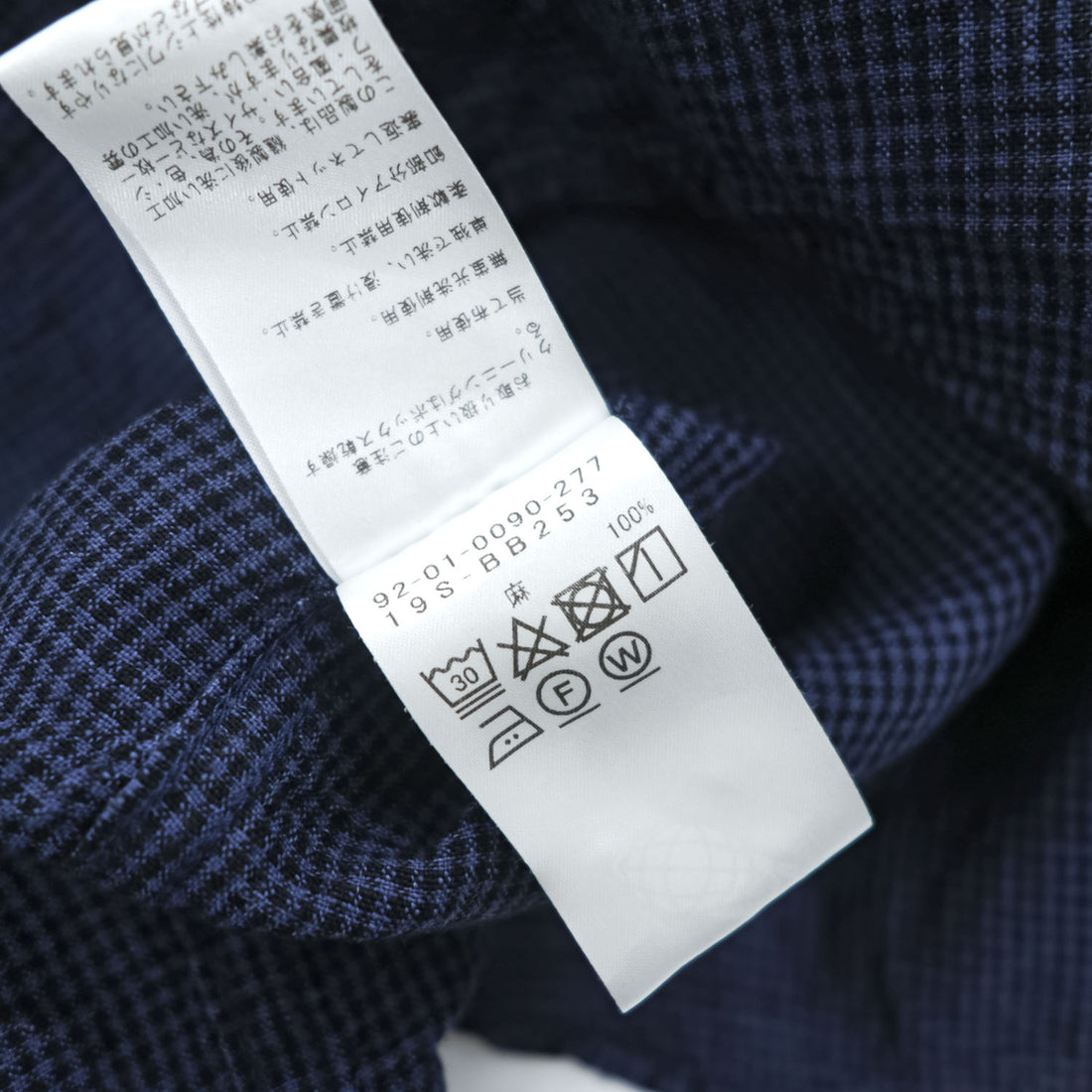 BELGIAN LINEN FABRIC 半袖 ベルギーリネンシャツ XL 麻100% チェック ボタンダウン B:MING LIFE STORE by BEAMS 92-01-0090-277 19S-BB253