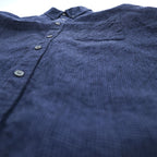 BELGIAN LINEN FABRIC 半袖 ベルギーリネンシャツ XL 麻100% チェック ボタンダウン B:MING LIFE STORE by BEAMS 92-01-0090-277 19S-BB253
