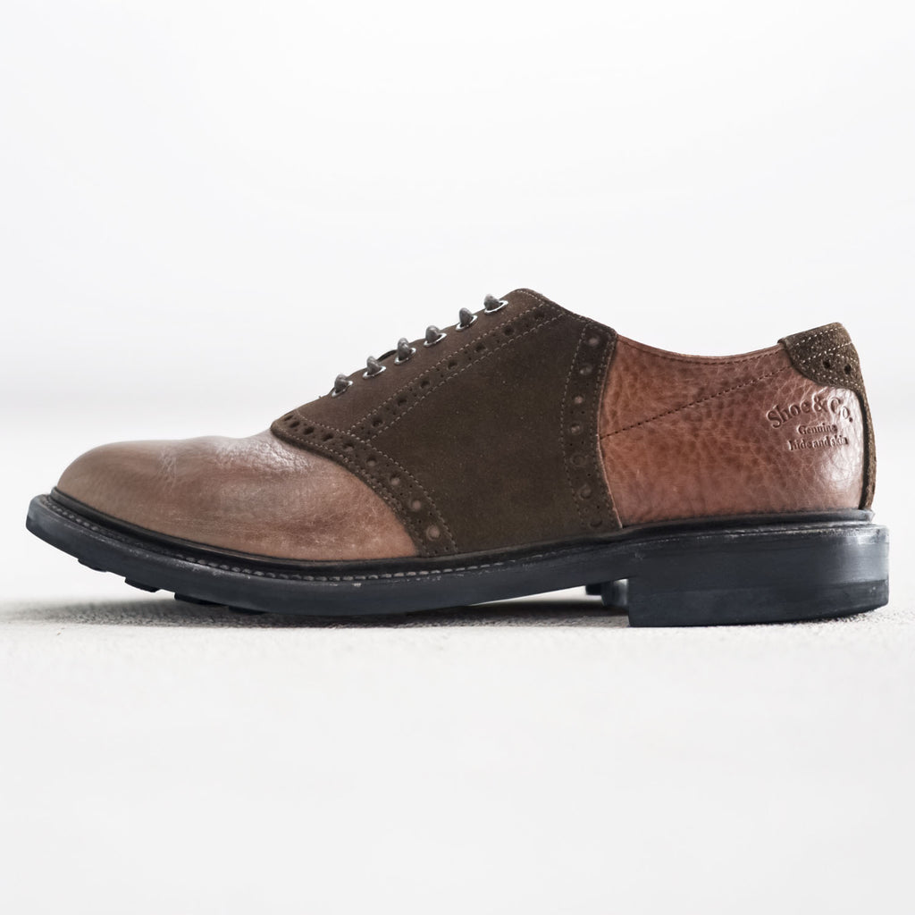 REGAL Shoe & Co. 英国製 サドルシューズ  コンビレザー ドレスシューズ 革靴 27cm グッドイヤーウェルト製法 GENUINE HIDE AND SKIN 802S