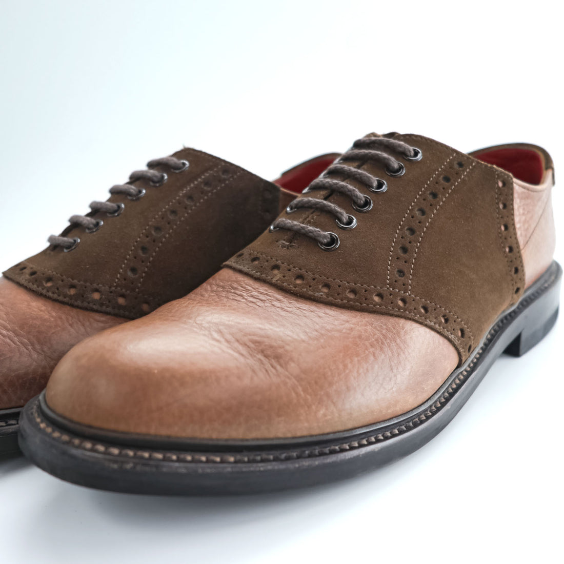 REGAL Shoe & Co. 英国製 サドルシューズ  コンビレザー ドレスシューズ 革靴 27cm グッドイヤーウェルト製法 GENUINE HIDE AND SKIN 802S
