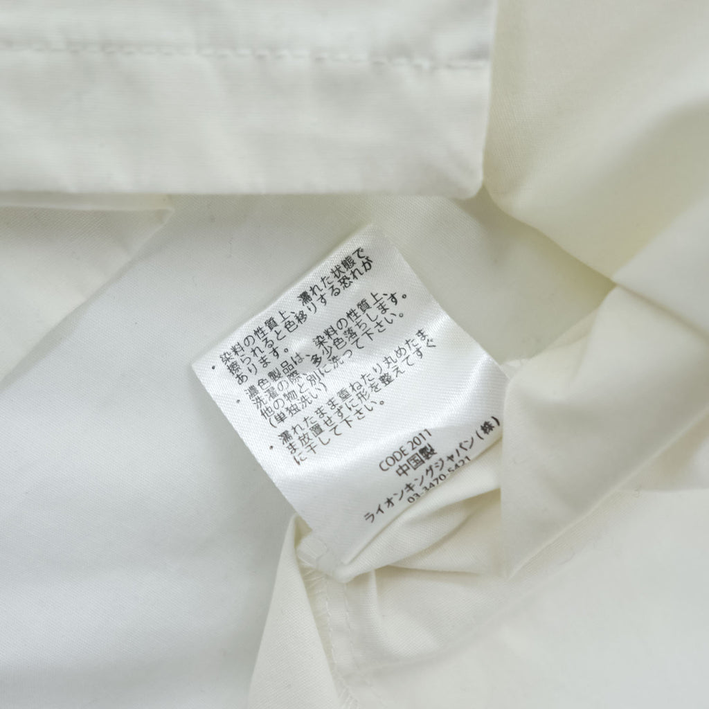 PERMA PREST オープンカラー 半袖シャツ L ホワイト 開襟 ボックス 65/35 ポリコットン