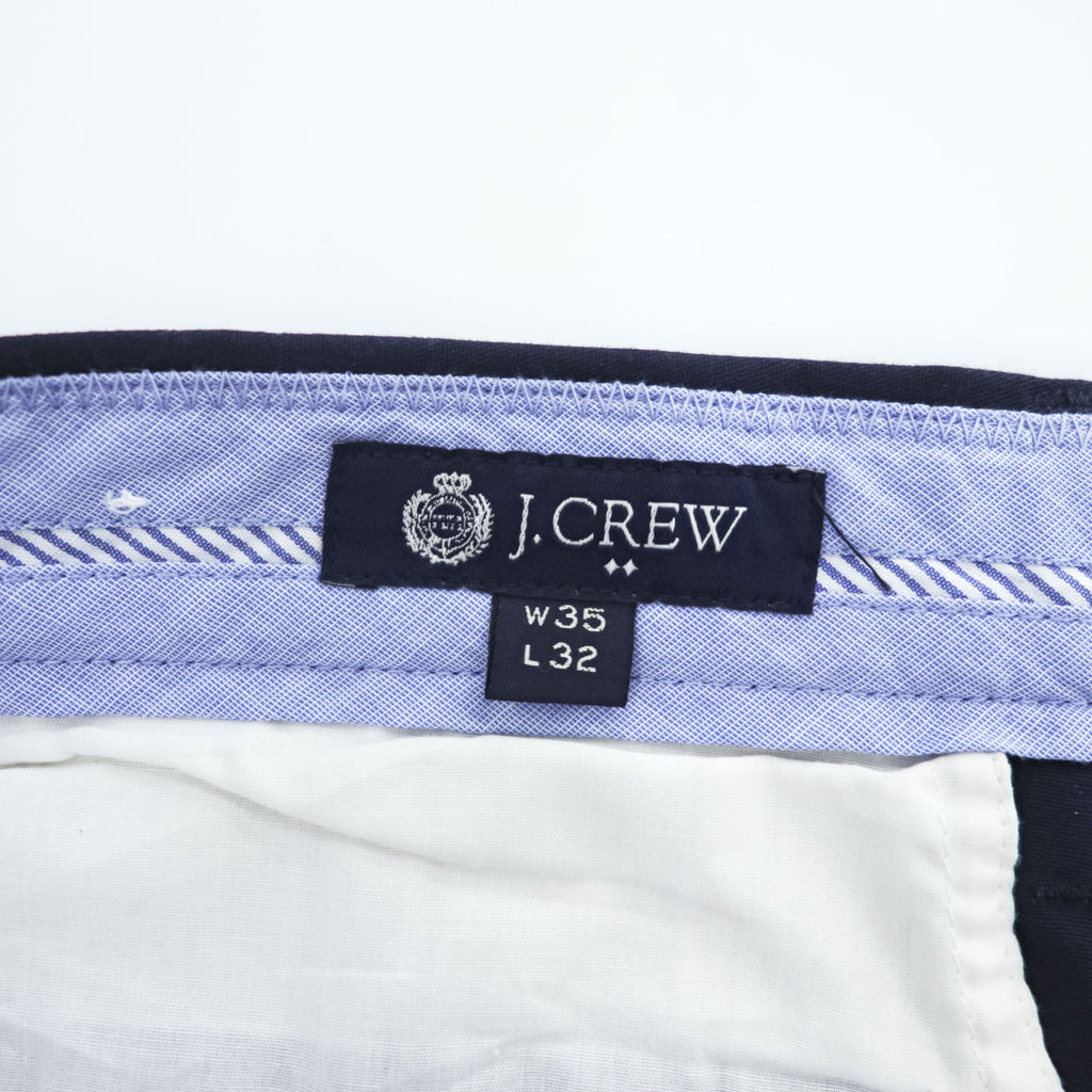 J.CREW スラックス パンツ チノパン W35 L32 ネイビー SLIM BEDFORD コットン