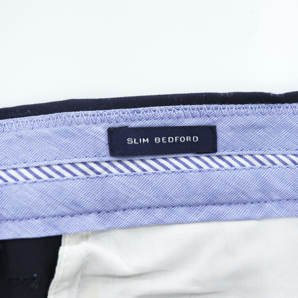 J.CREW スラックス パンツ チノパン W35 L32 ネイビー SLIM BEDFORD コットン