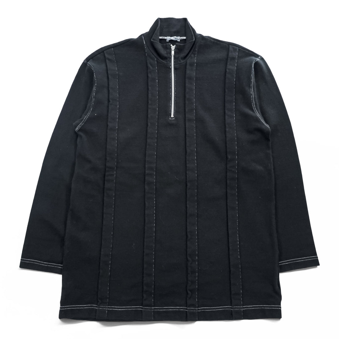 COMME des GARCONS HOMME 90年代 ヴィンテージ 田中オム 日本製 ハーフジップ スウェット トレーナー L ブラック プルオーバー AD1999 HT-070100