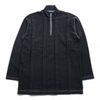 COMME des GARCONS HOMME 90年代 ヴィンテージ 田中オム 日本製 ハーフジップ スウェット トレーナー L ブラック プルオーバー AD1999 HT-070100