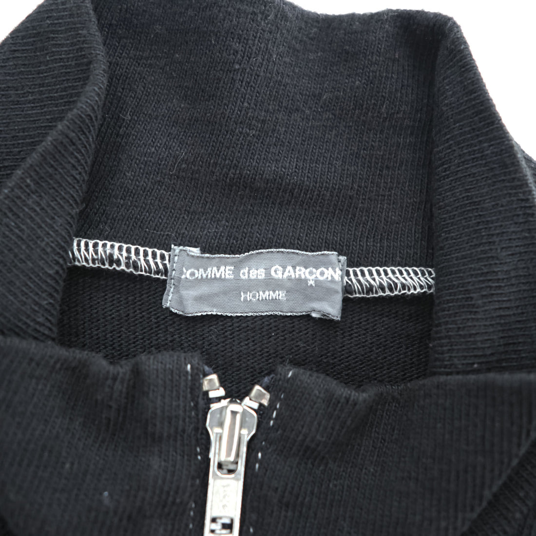 COMME des GARCONS HOMME 90年代 ヴィンテージ 田中オム 日本製 ハーフジップ スウェット トレーナー L ブラック プルオーバー AD1999 HT-070100