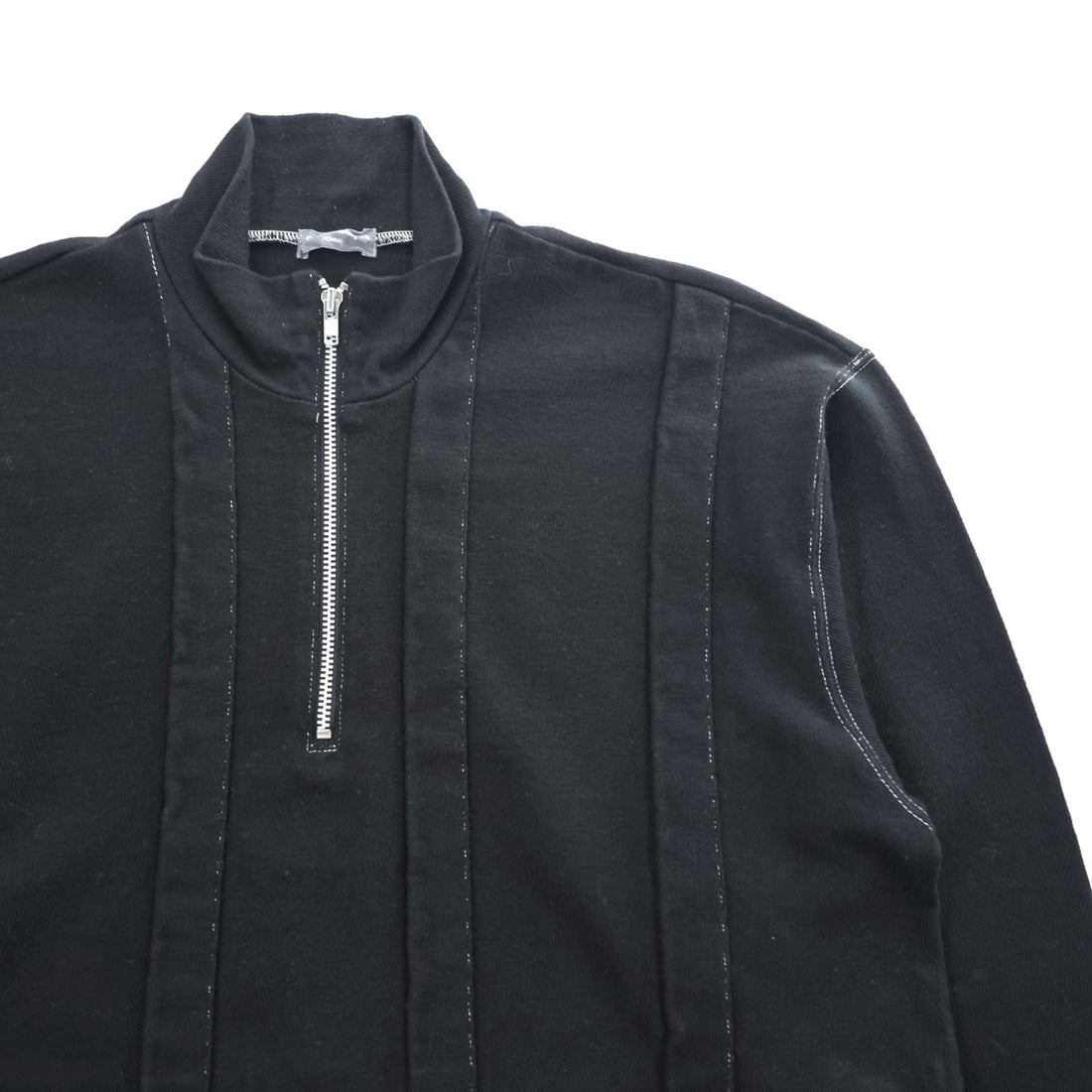 COMME des GARCONS HOMME 90年代 ヴィンテージ 田中オム 日本製 ハーフジップ スウェット トレーナー L ブラック プルオーバー AD1999 HT-070100