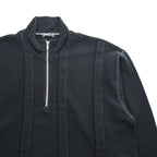 COMME des GARCONS HOMME 90年代 ヴィンテージ 田中オム 日本製 ハーフジップ スウェット トレーナー L ブラック プルオーバー AD1999 HT-070100